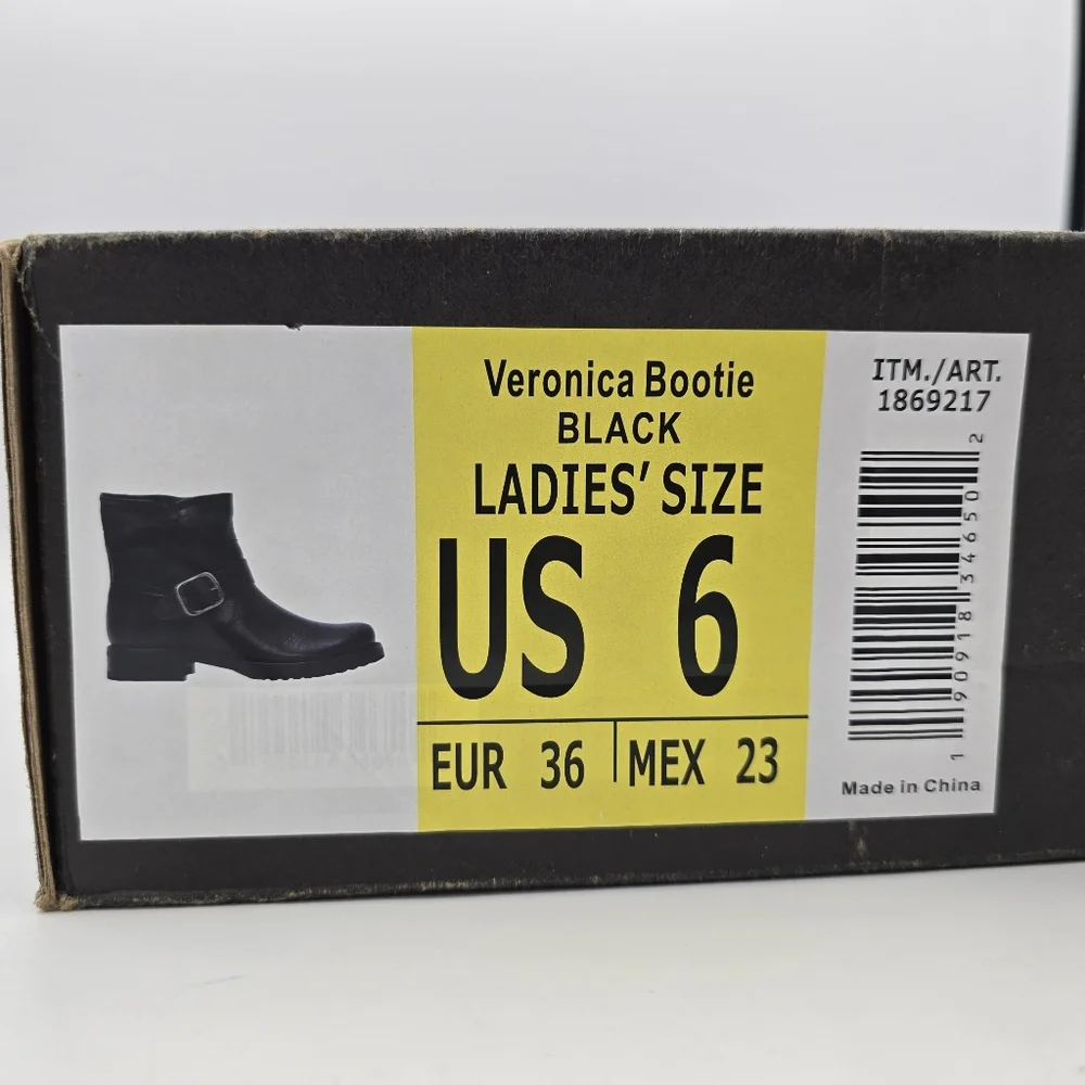 NIB Frye Veronica Flex Botties, Leather Moto Anlke Boots, Black, Women's 6 - Picture 16 of 16